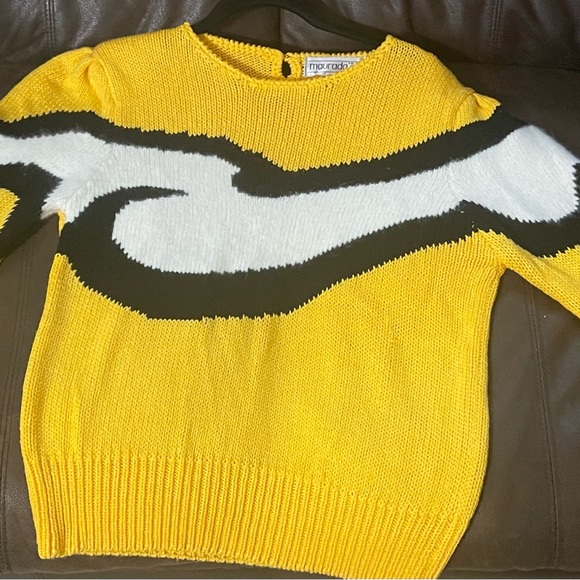 Vintage 80’s Maurada yellow sweater - Picture 4 of 5